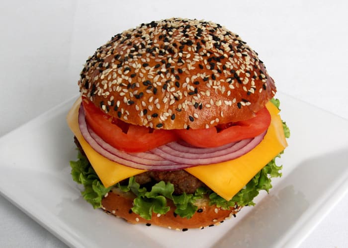 4″ Black & White Seeded Brioche Bun 8/6ct